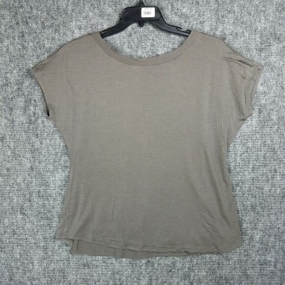 Yummie Shirt Womens Large Regular Top‎ Short-Sleeve Stretch Layered Lined Casual - Picture 1 of 9